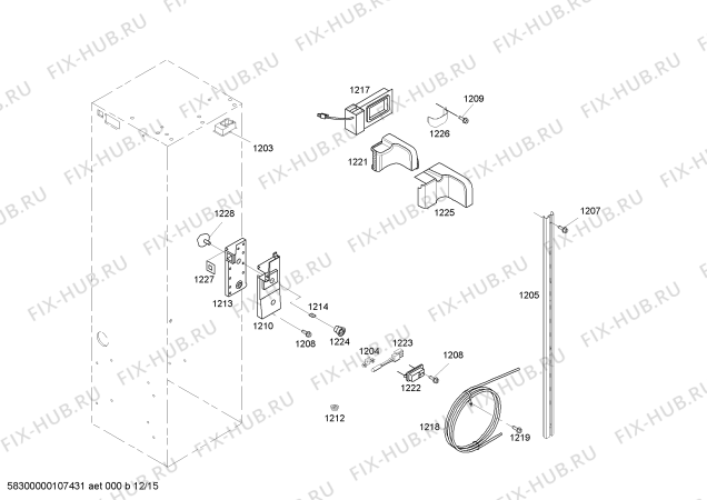 Схема №2 KBUDT4850A 48" SXS REFRIG (SS) DESIGNER HDL с изображением Крышка для посудомоечной машины Bosch 00491824